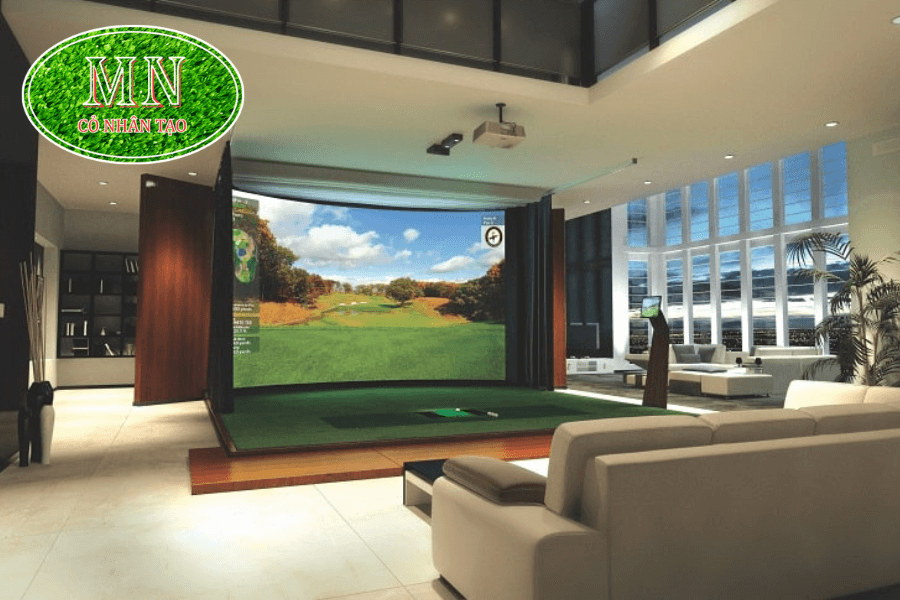Một bản vẽ phối cảnh phòng Golf cỏ nhân tạo 3D