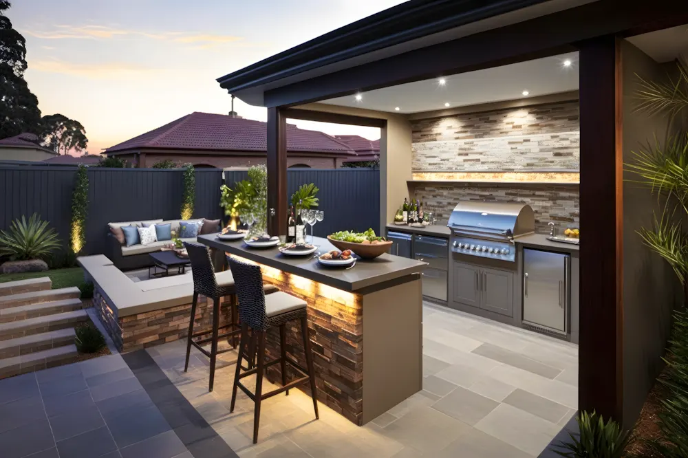 Khu vực BBQ và tiếp khách ngoài trời